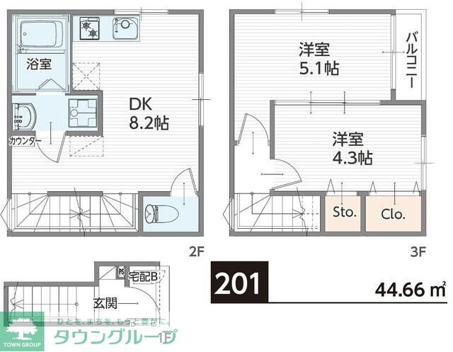 ＳＯＬＡＮＡ曳舟の物件間取画像