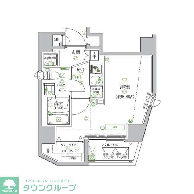 ルクレ墨田緑IIの物件間取画像