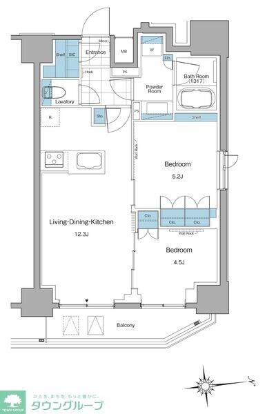 ルフォンプログレ上野マークスの物件間取画像