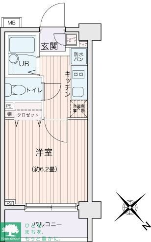 エコロジー都立大学レジデンスの物件間取画像