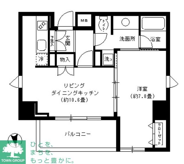 ＫＤＸレジデンス芝公園の物件間取画像