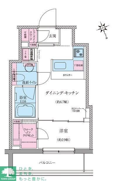 クレヴィアリグゼ世田谷松陰神社前の物件間取画像