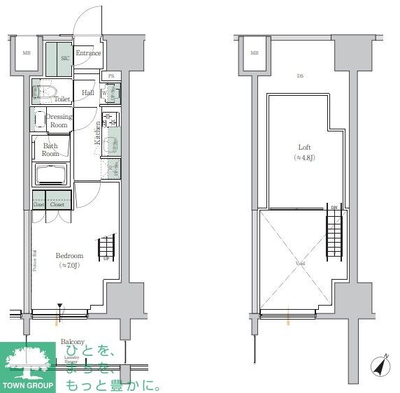 ＯＮＥ　ＲＯＯＦ　ＲＥＳＩＤＥＮＣＥ　ＴＡＭＡＣＨＩの物件間取画像