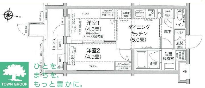 ルフレ田園調布南の物件間取画像