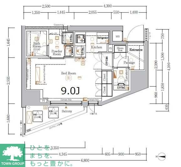 XEBEC大鳥居ASYLCOURTの物件間取画像