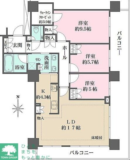 ザ・リバープレイスウエストタワーの物件間取画像