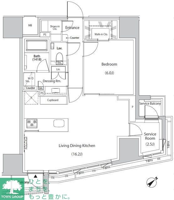 ザ・パークハビオ市ヶ谷イーストの物件間取画像