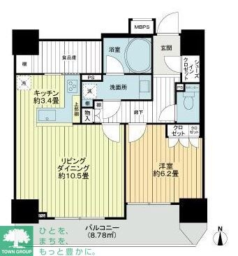 ライオンズ四谷タワーゲートの物件間取画像