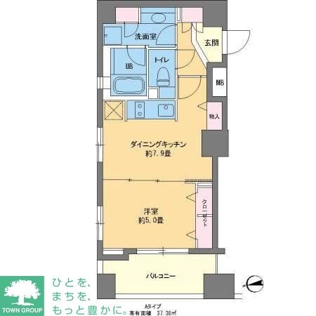 カスタリア高輪台の物件間取画像