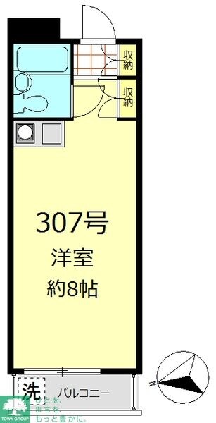 パレロワイヤル弦巻の物件間取画像