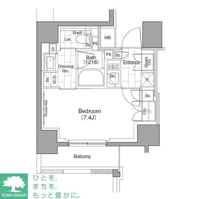 ザ・パークハビオ浅草駒形の物件間取画像