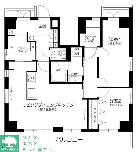 ローレルプラザ田町の物件間取画像