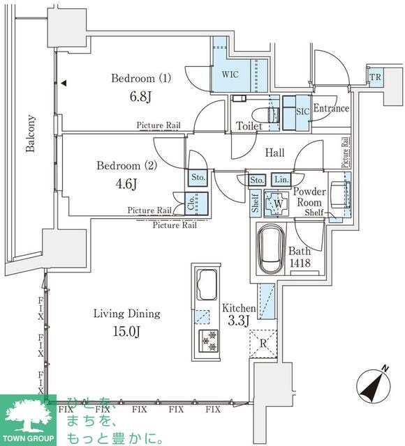 ＭＩＤ　ＴＯＷＥＲ　ＧＲＡＮＤの物件間取画像