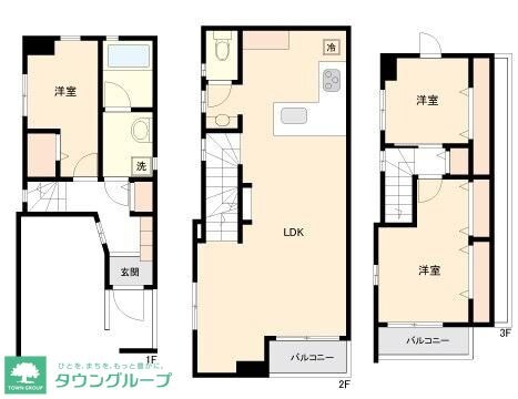 赤坂7丁目戸建の物件間取画像