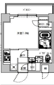 Ｓ－ＲＥＳＩＤＥＮＣＥ木場ＦＬＵＳＰＡＲＫの物件間取画像