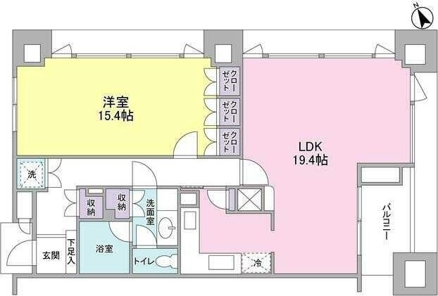 愛宕ビューアパートメントの物件間取画像