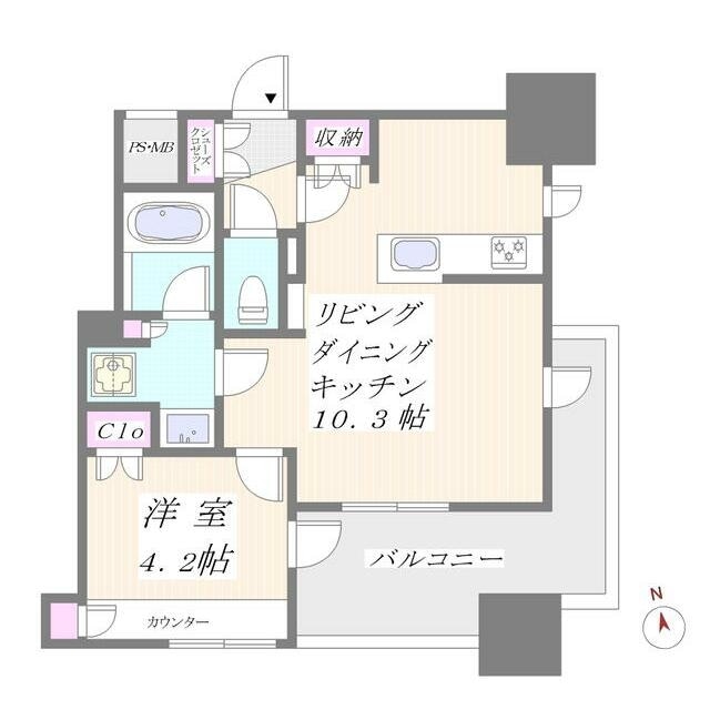 リビオレゾン新橋nexの物件間取画像