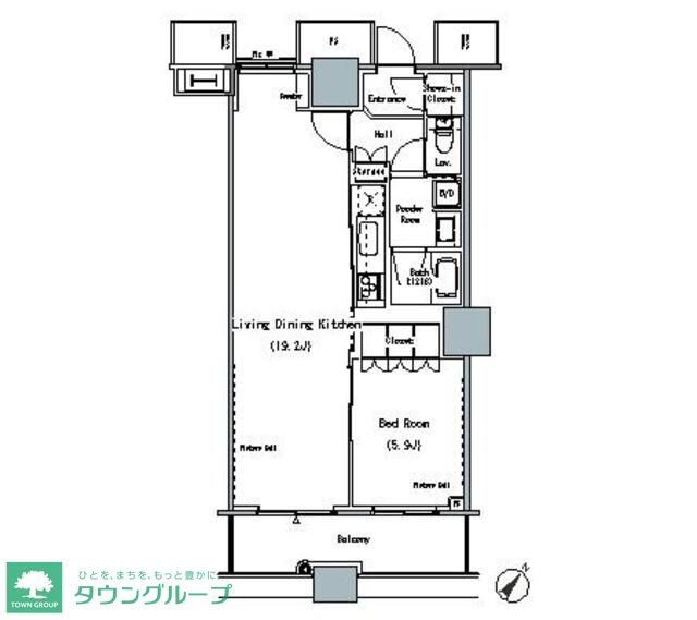 ＴＨＥ　ＴＯＫＹＯ　ＴＯＷＥＲＳ　ＭＩＤＴＯＷＥＲの物件間取画像