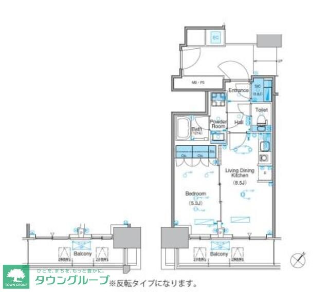 パークアクシス豊洲キャナルの物件間取画像