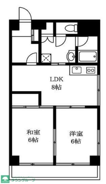 須賀マンションの物件間取画像