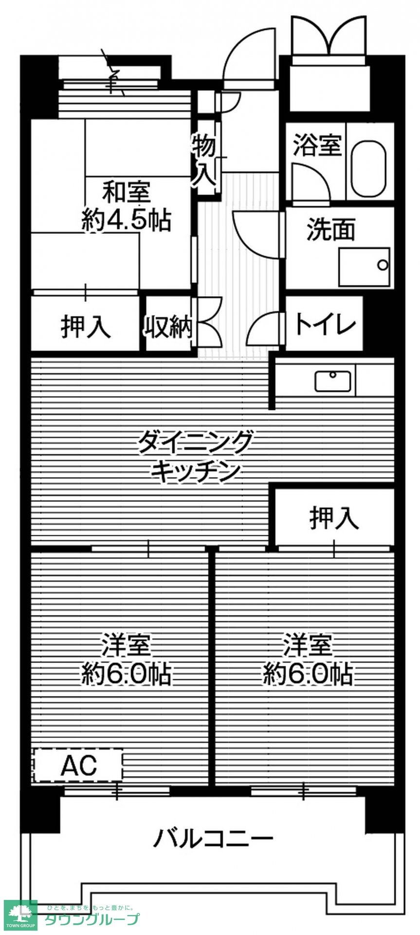 ビレッジハウス品川八潮タワー1号棟 (304号室)の物件間取画像