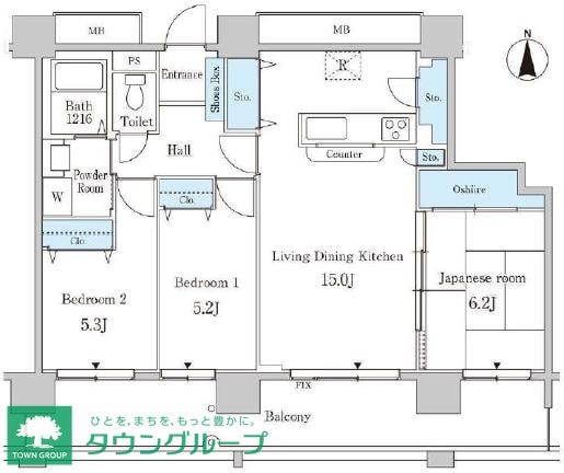 セルリアンホームズ勝どきの物件間取画像