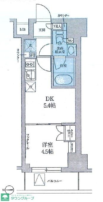 ルフォンプログレ門前仲町マークスの物件間取画像