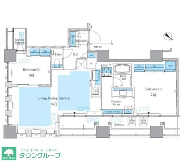 パークアクシス月島マチュアスタイルの物件間取画像