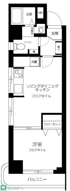 秀和目黒駅前レジデンスの物件間取画像