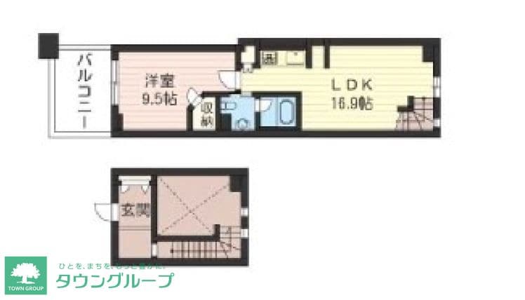 レジデンスシャルマン月島Ａ棟の物件間取画像