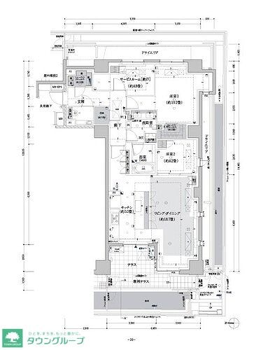 ザ・パークハウス高輪プレイスの物件間取画像