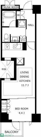 プレミスト赤坂檜町公園の物件間取画像