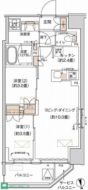 プライムネクサス大森北の物件間取画像