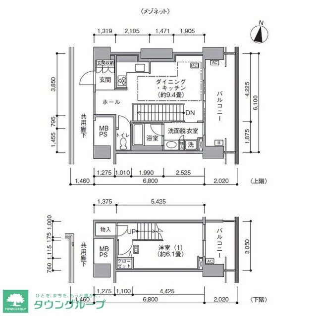 東雲キャナルコートＣＯＤＡＮ１７号棟の物件間取画像