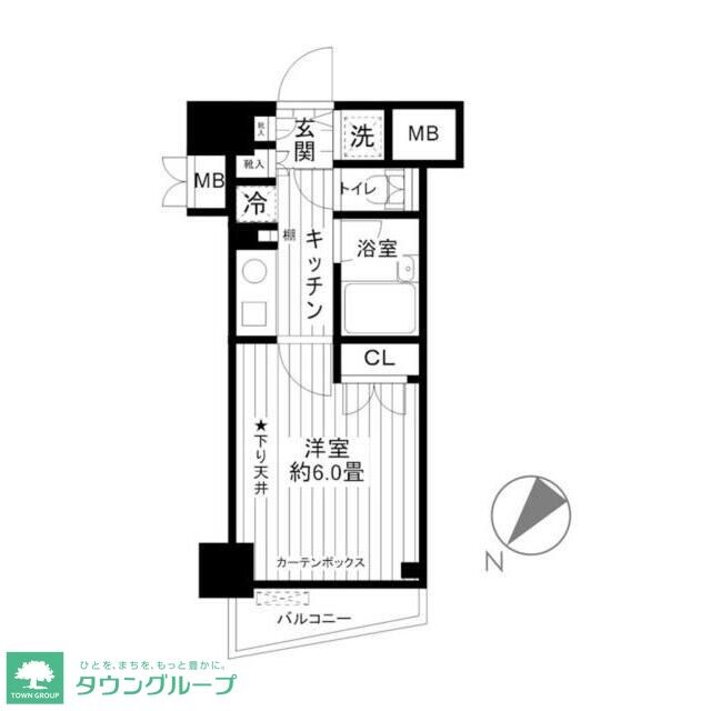 モアクレスト築地の物件間取画像