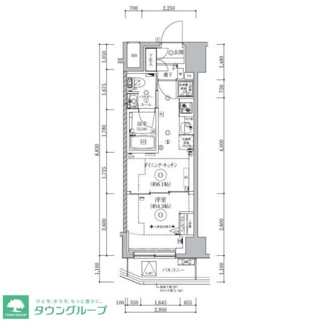 クオリタス門前仲町の物件間取画像