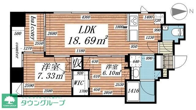 パークルール大手町の物件間取画像