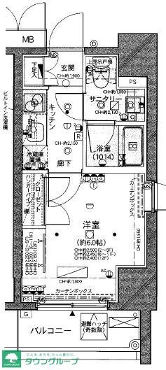 コンシェリア麻布十番の物件間取画像