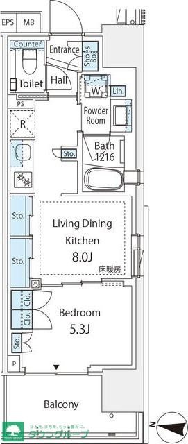 Brillia四谷三丁目の物件間取画像