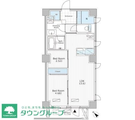 アスブルーム奥浅草の物件間取画像