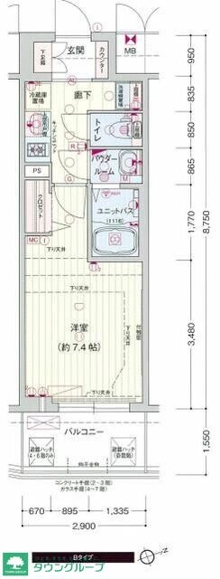 プレサンスジェネ浅草イーストの物件間取画像