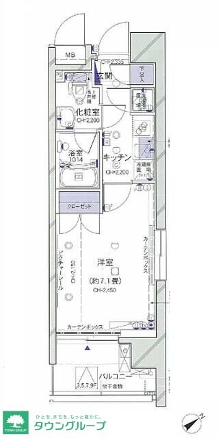 パレステュディオ芝浦ｃｉｔｙの物件間取画像