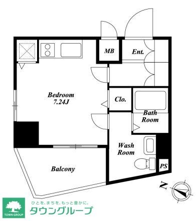 ベルファース東麻布の物件間取画像