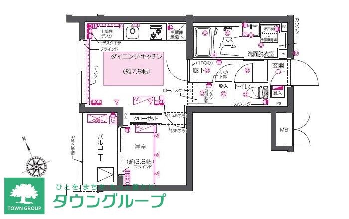 ZOOM西早稲田の物件間取画像