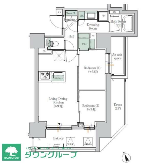 ONE ROOF RESIDENCE ASAKUSABASHIの物件間取画像