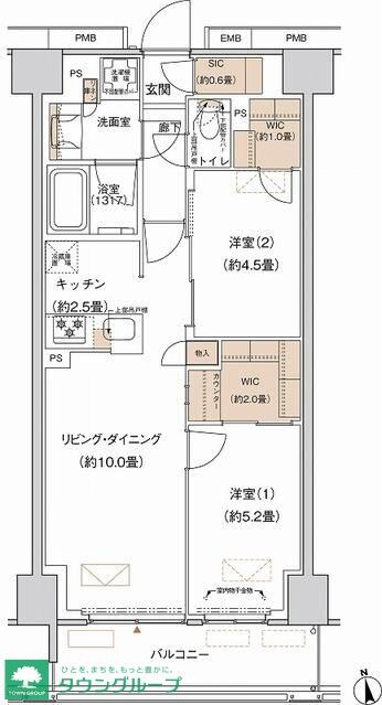 プライムネクサス大森北の物件間取画像