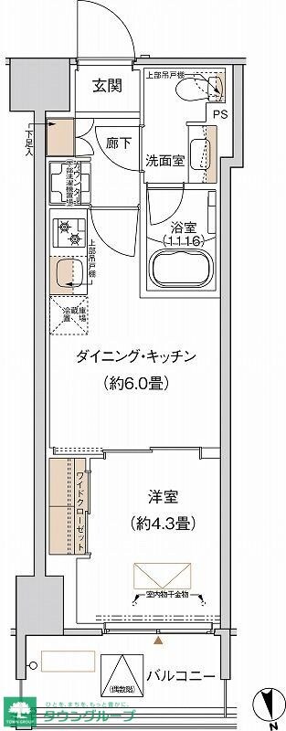 プライムネクサス大森北の物件間取画像