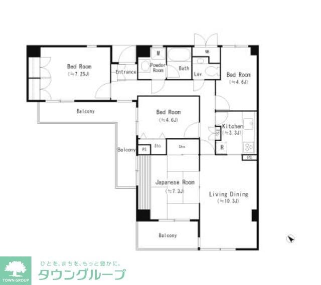 田園調布南マンションの物件間取画像