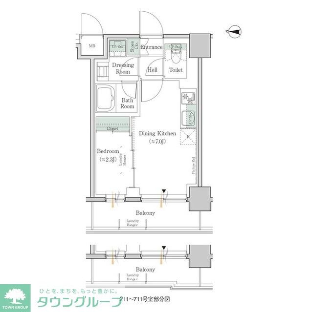 ワンルーフレジデンス錦糸町の物件間取画像