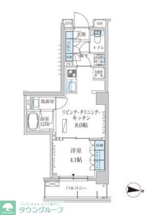 パークアクシス池上の物件間取画像